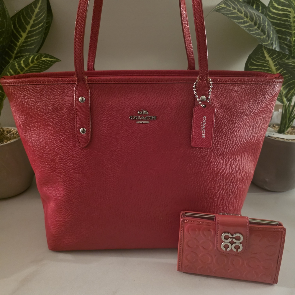 Coach Cherry Red Tote Bag